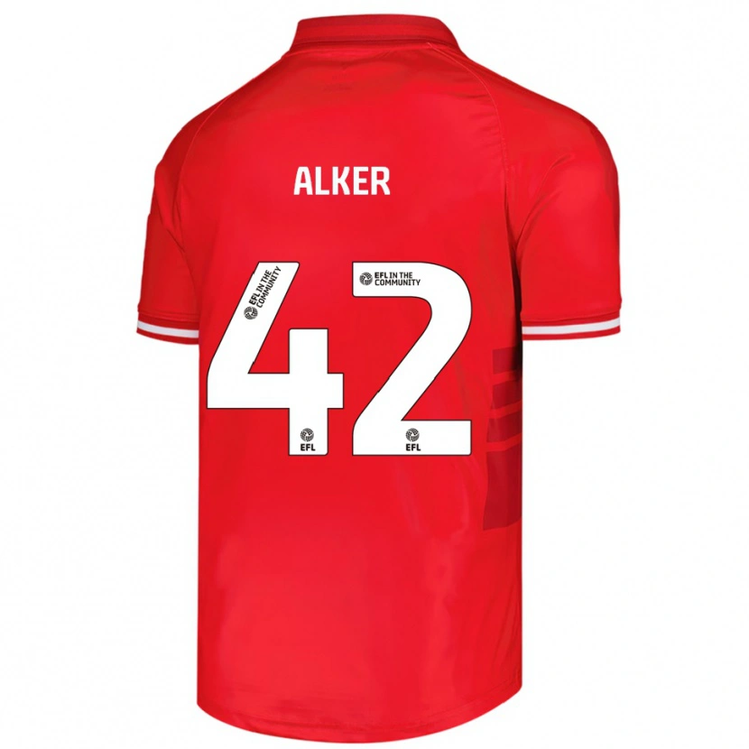 Danxen Homem Camisola Luke Alker #42 Vermelho Branco Principal 2025/26 Camisa Brasil