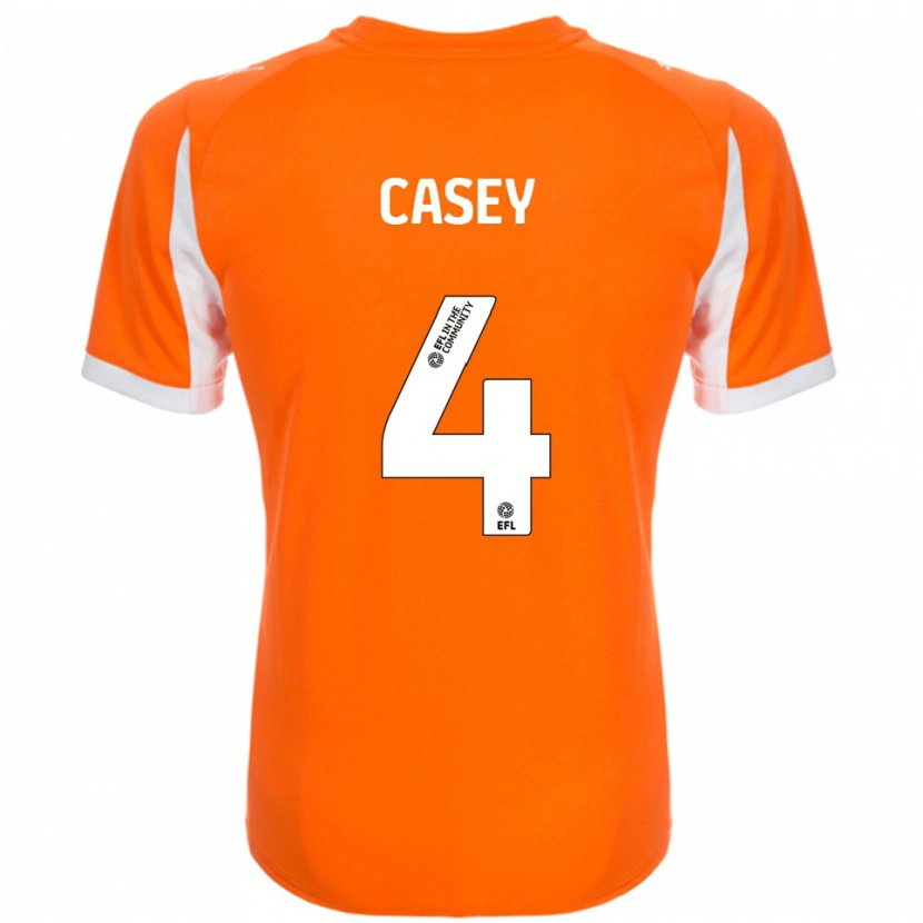 Danxen Homem Camisola Oliver Casey #4 Laranja Branco Principal 2025/26 Camisa Brasil