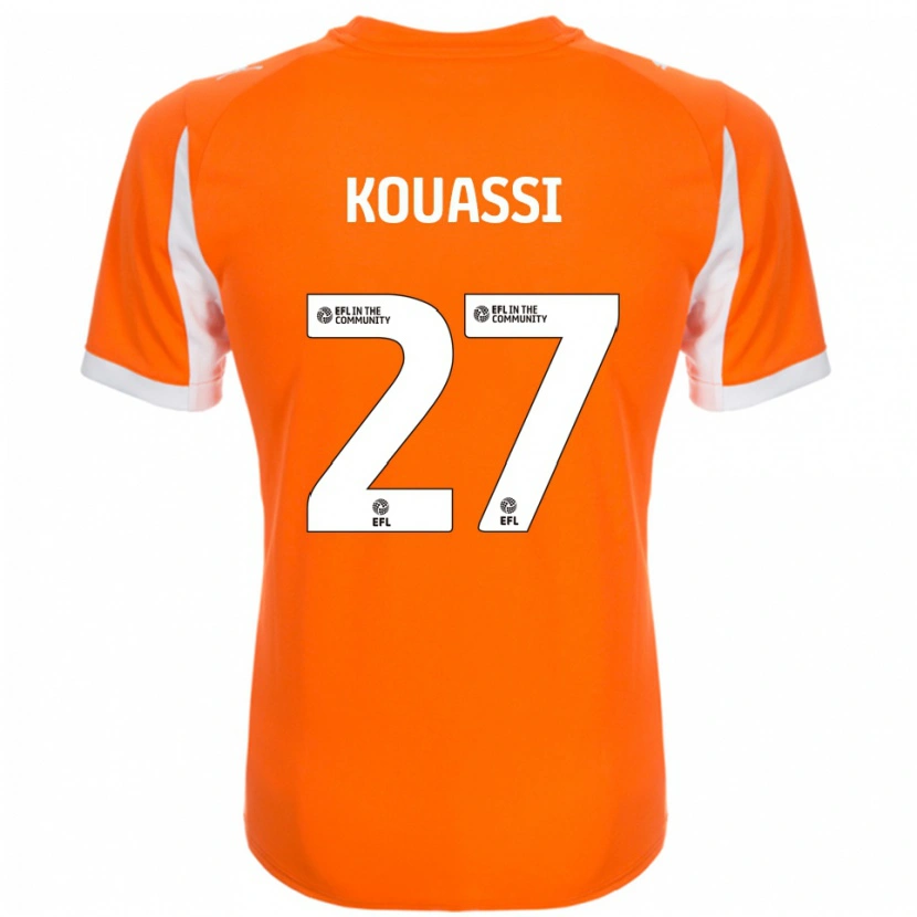 Danxen Homem Camisola Kylian Kouassi #27 Laranja Branco Principal 2025/26 Camisa Brasil