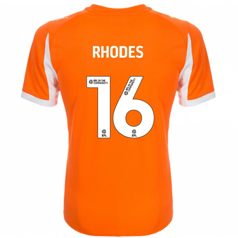 Danxen Homem Camisola Jordan Rhodes #16 Laranja Branco Principal 2025/26 Camisa Brasil