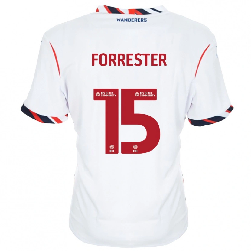 Danxen Homem Camisola Will Forrester #15 Branco Vermelho Principal 2025/26 Camisa Brasil