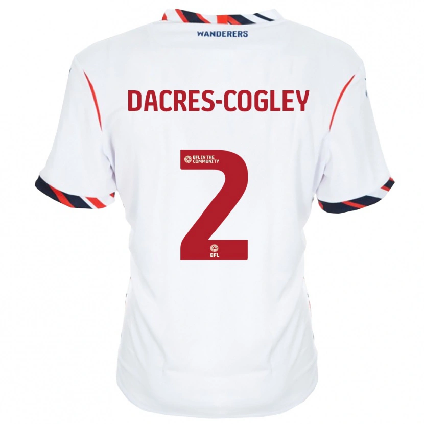 Danxen Homem Camisola Josh Dacres-Cogley #2 Branco Vermelho Principal 2025/26 Camisa Brasil