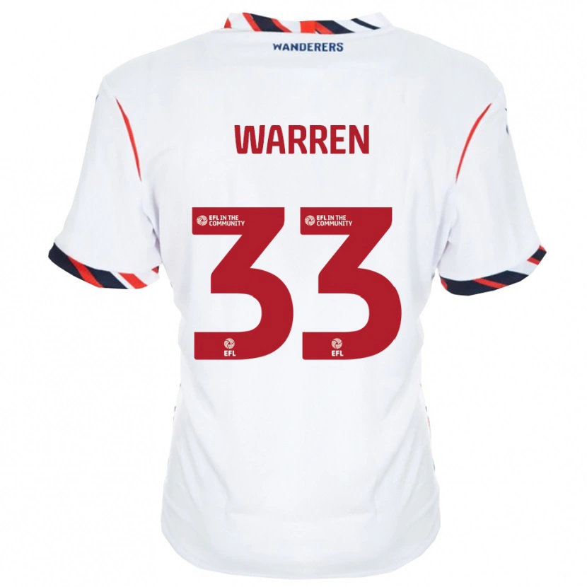 Danxen Homem Camisola Charlie Warren #33 Branco Vermelho Principal 2025/26 Camisa Brasil