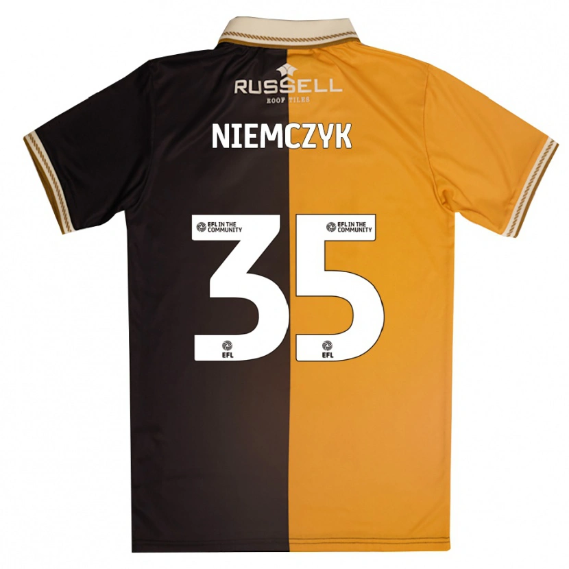 Danxen Homem Camisola Jakub Niemczyk #35 Amarelo Preto Principal 2025/26 Camisa Brasil