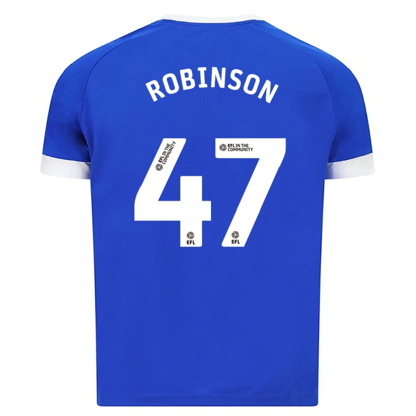 Danxen Homem Camisola Callum Robinson #47 Azul Branco Principal 2025/26 Camisa Brasil