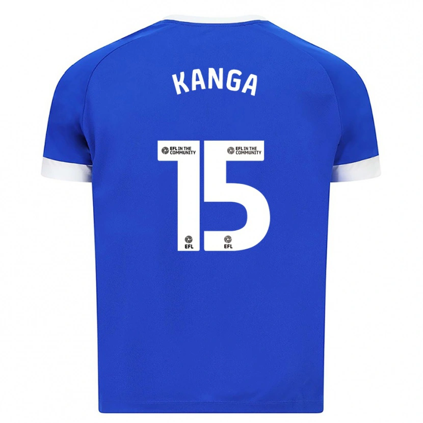 Danxen Homem Camisola Wilfried Kanga #15 Azul Branco Principal 2025/26 Camisa Brasil