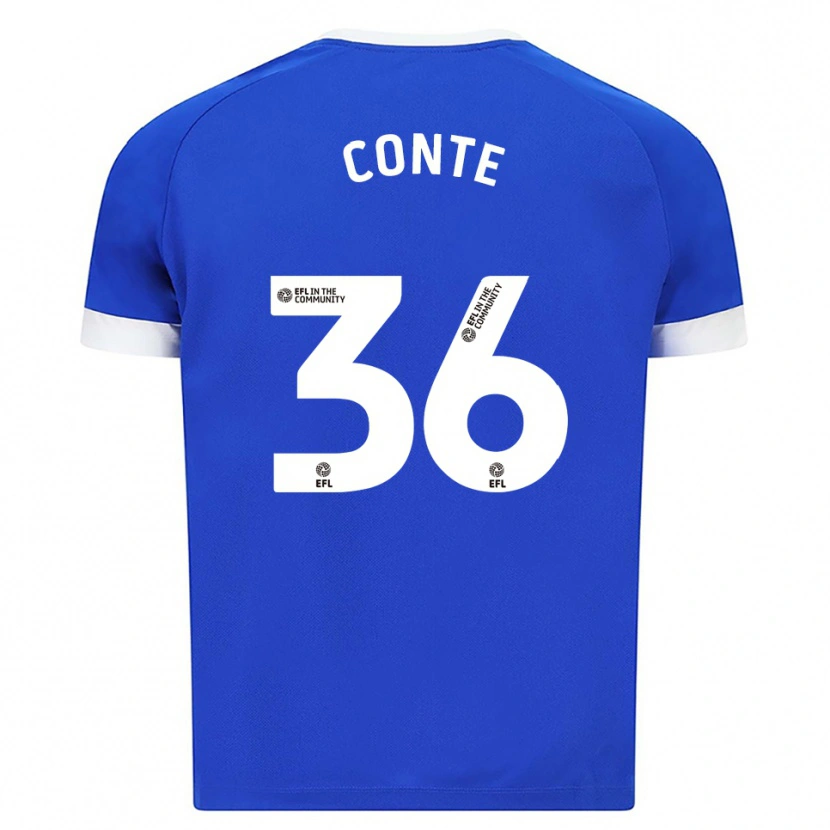 Danxen Homem Camisola Raheem Conte #36 Azul Branco Principal 2025/26 Camisa Brasil