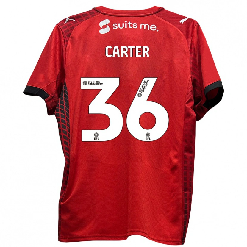 Danxen Homem Camisola Dan Carter #36 Vermelho Preto Principal 2025/26 Camisa Brasil