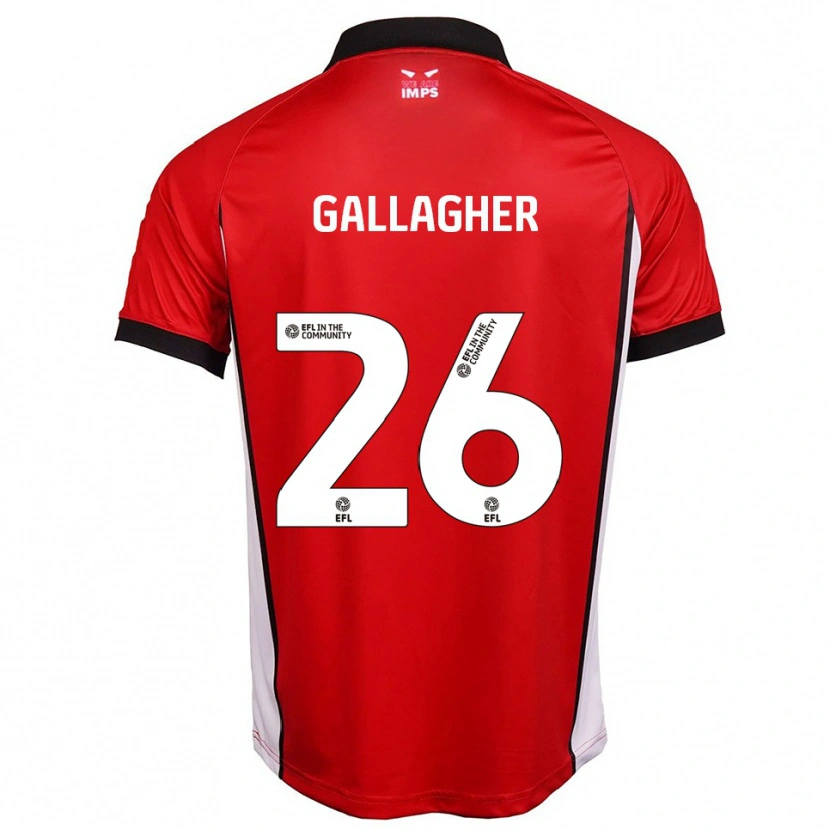 Danxen Homem Camisola Oisín Gallagher #26 Vermelho Branco Principal 2025/26 Camisa Brasil