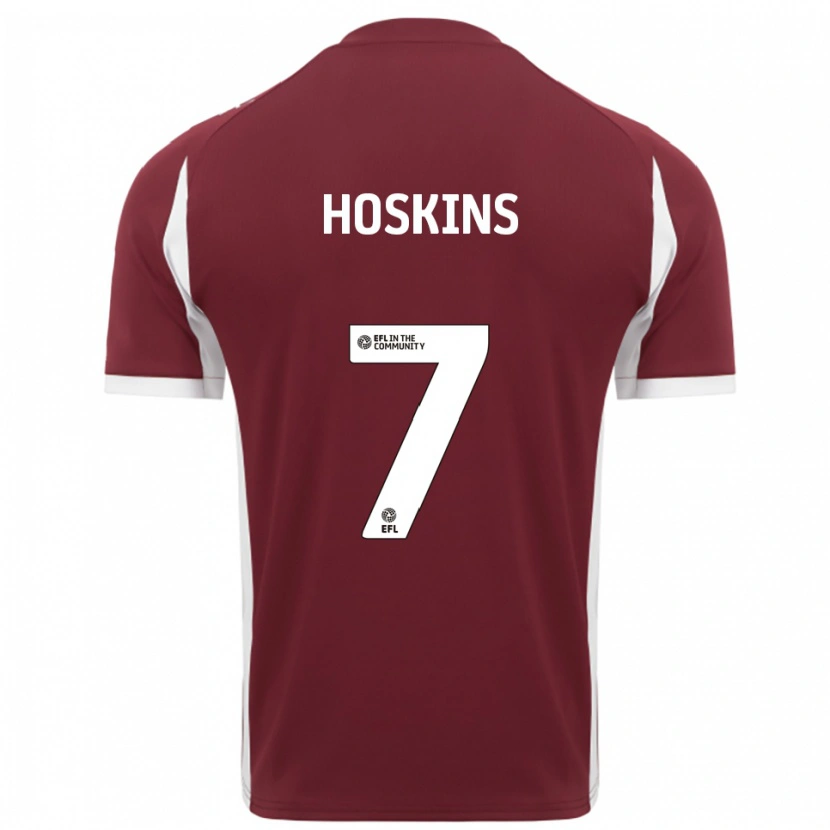 Danxen Homem Camisola Sam Hoskins #7 Vinho Branco Principal 2025/26 Camisa Brasil