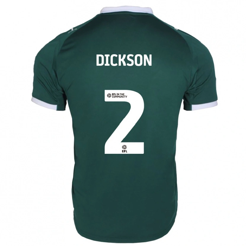 Danxen Homem Camisola Kathryn Dickson #2 Verde Branco Principal 2025/26 Camisa Brasil