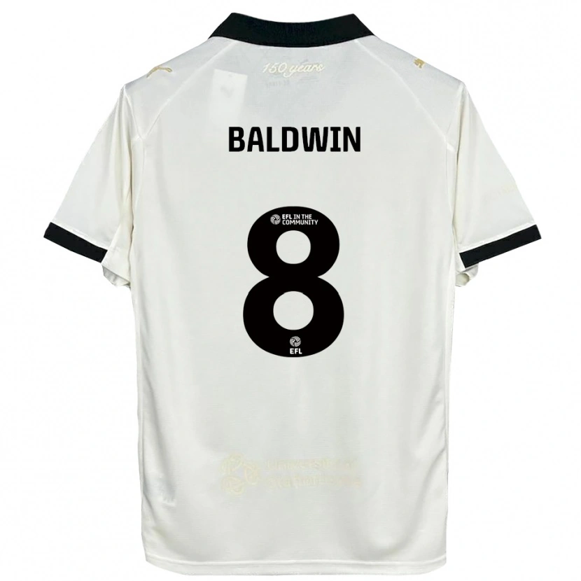 Danxen Homem Camisola Meg Baldwin #8 Branco Sujo Preto Principal 2025/26 Camisa Brasil