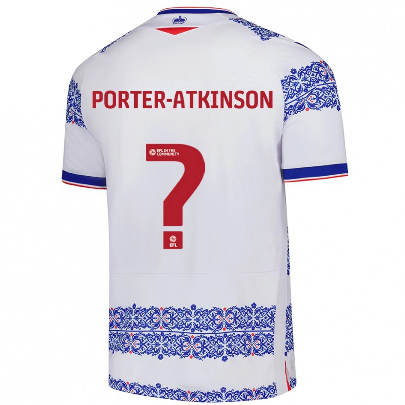 Danxen Homem Camisola Jayden Porter-Atkinson #0 Branco Azul Principal 2025/26 Camisa Brasil