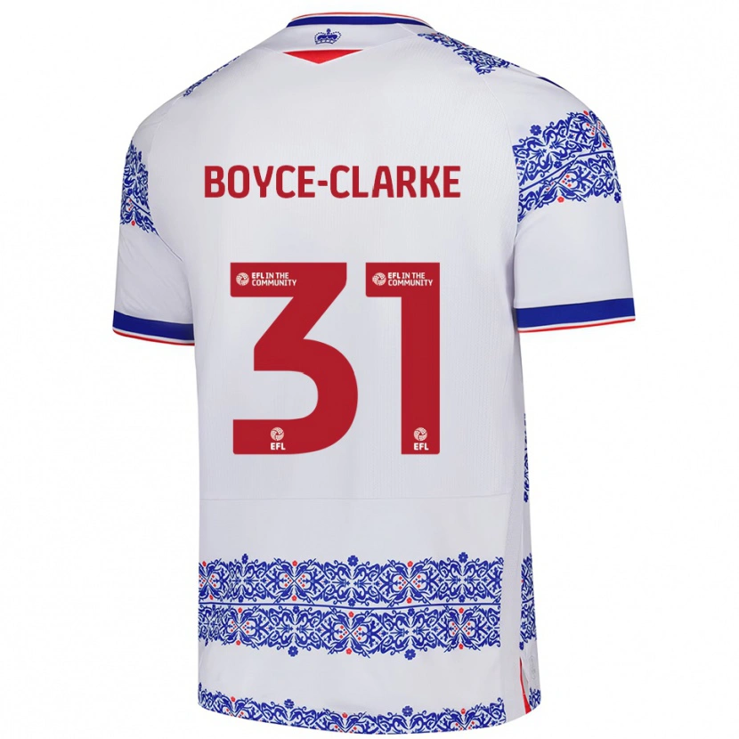 Danxen Homem Camisola Coniah Boyce-Clarke #31 Branco Azul Principal 2025/26 Camisa Brasil
