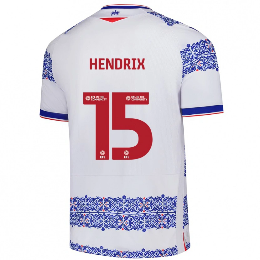 Danxen Homem Camisola Brooke Hendrix #15 Branco Azul Principal 2025/26 Camisa Brasil