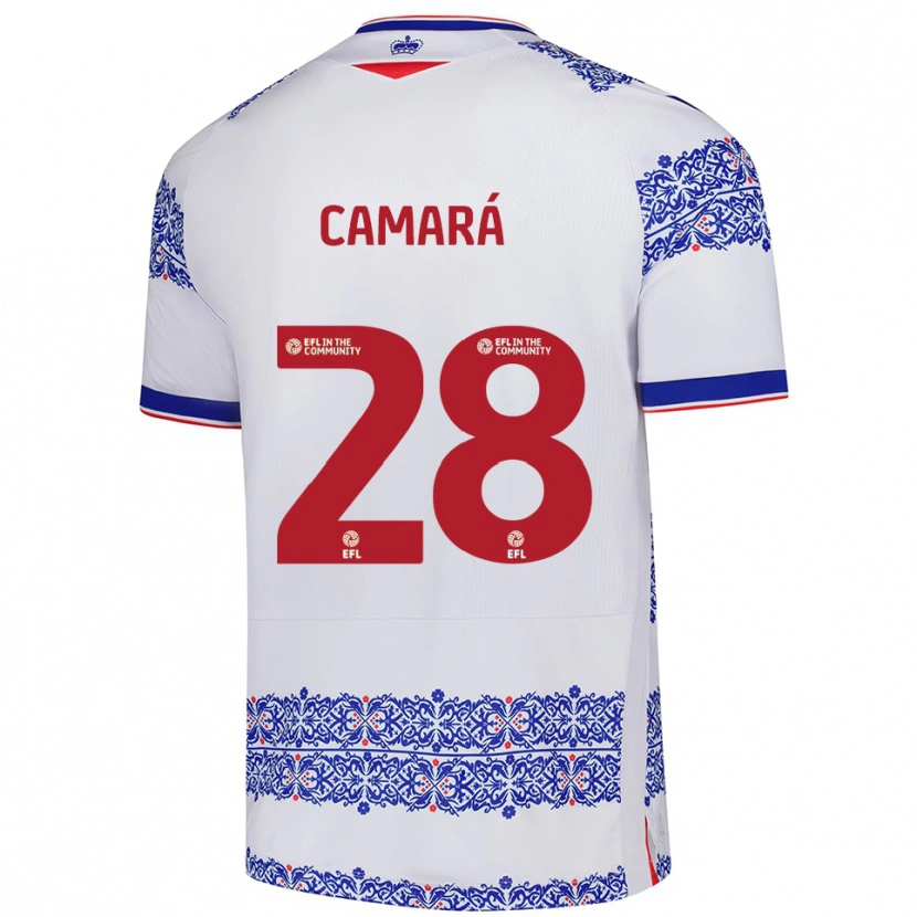 Danxen Homem Camisola Mamadi Camará #28 Branco Azul Principal 2025/26 Camisa Brasil