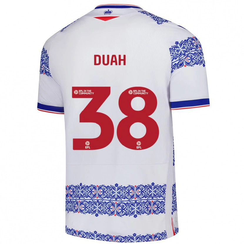 Danxen Homem Camisola Philip Duah #38 Branco Azul Principal 2025/26 Camisa Brasil