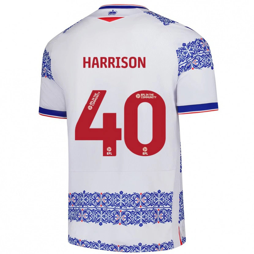 Danxen Homem Camisola Sam Harrison #40 Branco Azul Principal 2025/26 Camisa Brasil