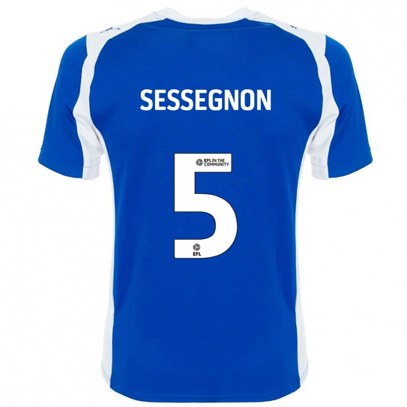 Danxen Homem Camisola Steven Sessegnon #5 Azul Branco Principal 2025/26 Camisa Brasil