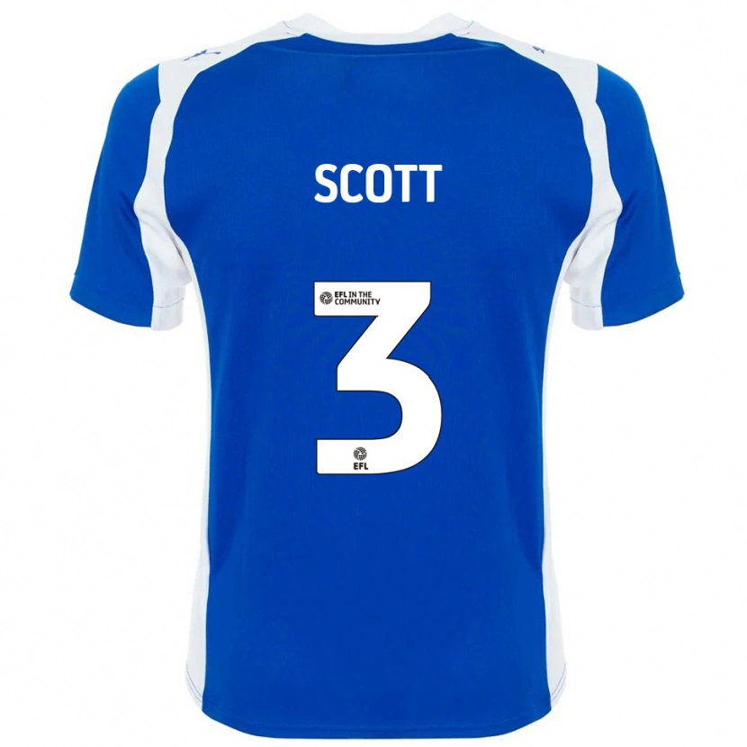 Danxen Homem Camisola Holly Scott #3 Azul Branco Principal 2025/26 Camisa Brasil