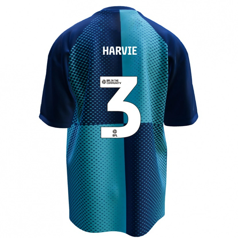 Danxen Homem Camisola Daniel Harvie #3 Azul Azul Celeste Principal 2025/26 Camisa Brasil