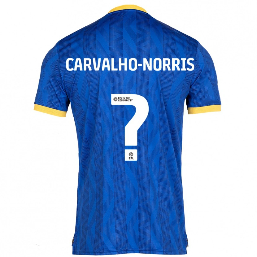 Danxen Homem Camisola Tom Carvalho-Norris #0 Azul Marinho Amarelo Principal 2025/26 Camisa Brasil