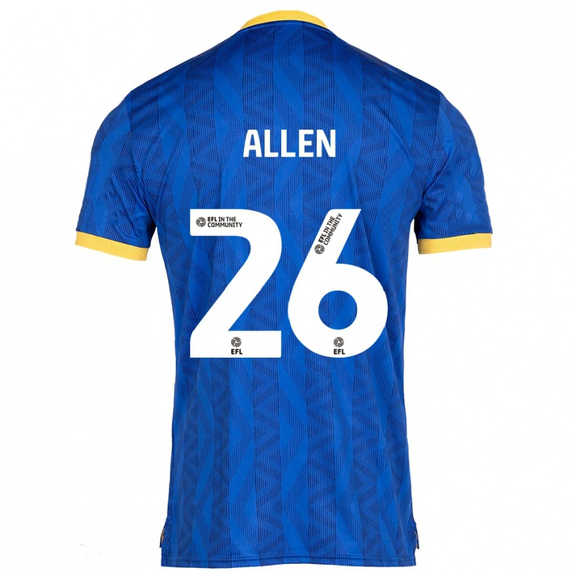 Danxen Homem Camisola Lauren Allen #26 Azul Marinho Amarelo Principal 2025/26 Camisa Brasil