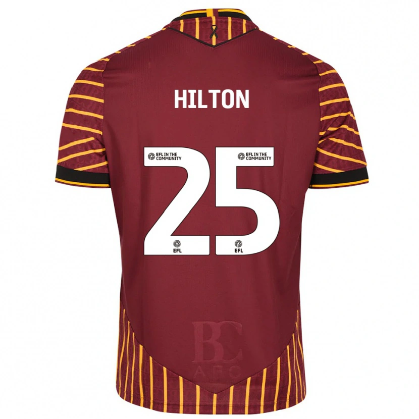 Danxen Homem Camisola Joe Hilton #25 Laranja Vinho Principal 2025/26 Camisa Brasil