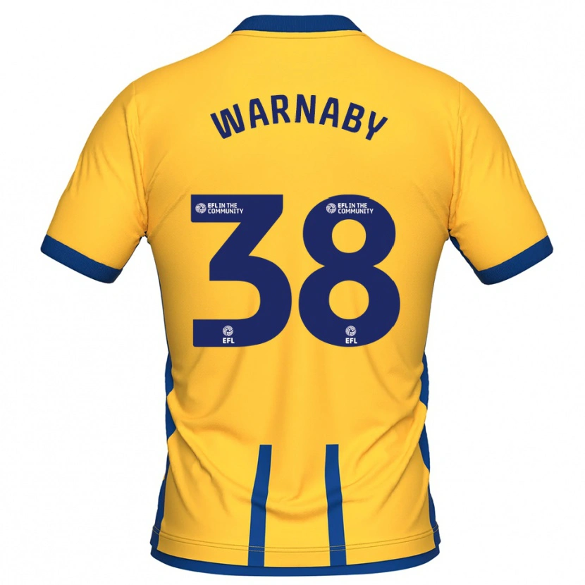 Danxen Homem Camisola Lewis Warnaby #38 Amarelo Azul Principal 2025/26 Camisa Brasil