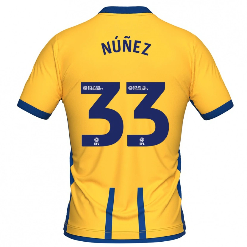 Danxen Homem Camisola Anthony Núñez #33 Amarelo Azul Principal 2025/26 Camisa Brasil