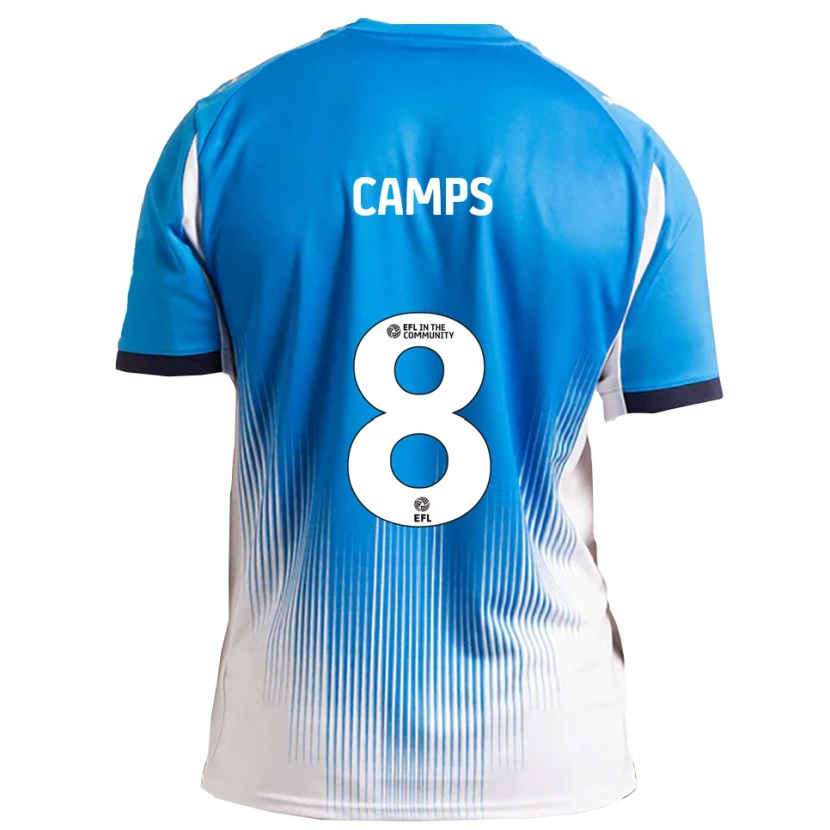 Danxen Homem Camisola Callum Camps #8 Azul Branco Principal 2025/26 Camisa Brasil