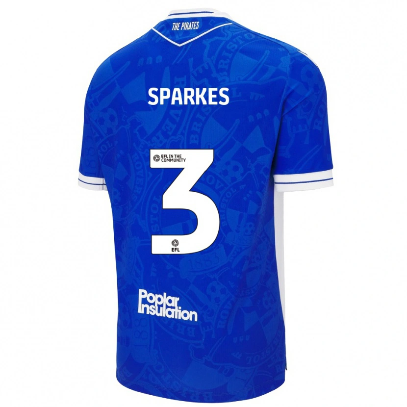 Danxen Homem Camisola Jack Sparkes #3 Azul Branco Principal 2025/26 Camisa Brasil