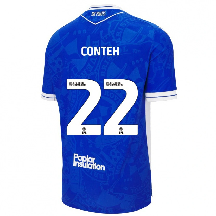 Danxen Homem Camisola Kamil Conteh #22 Azul Branco Principal 2025/26 Camisa Brasil