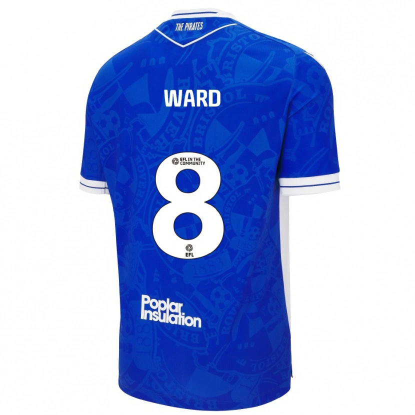 Danxen Homem Camisola Grant Ward #8 Azul Branco Principal 2025/26 Camisa Brasil