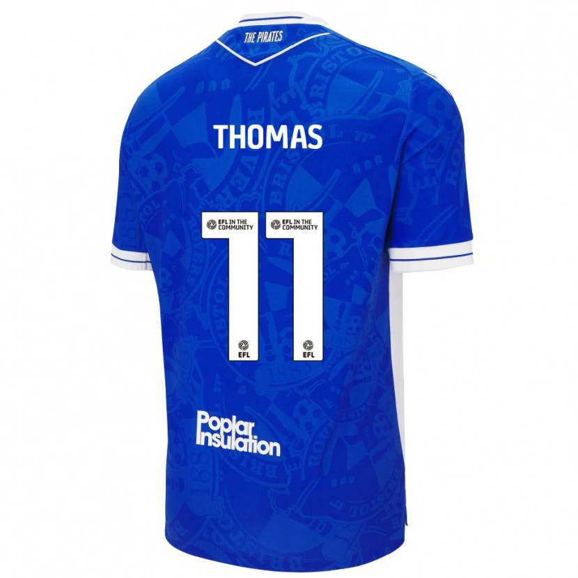 Danxen Homem Camisola Luke Thomas #11 Azul Branco Principal 2025/26 Camisa Brasil