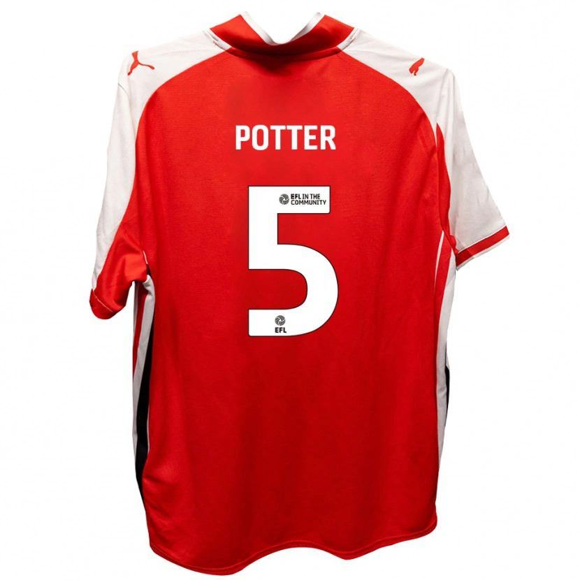 Danxen Homem Camisola Finley Potter #5 Vermelho Branco Principal 2025/26 Camisa Brasil