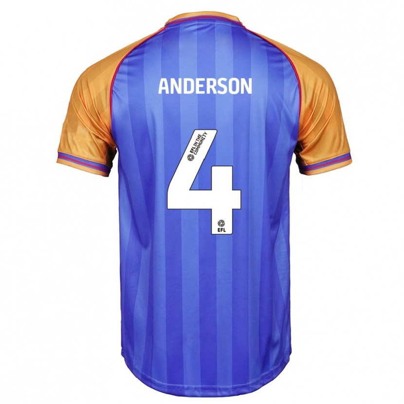 Danxen Homem Camisola Tom Anderson #4 Azul Laranja Principal 2025/26 Camisa Brasil