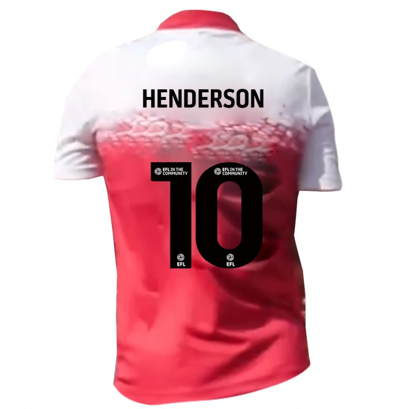 Danxen Homem Camisola Alex Henderson #10 Vermelho Branco Principal 2025/26 Camisa Brasil