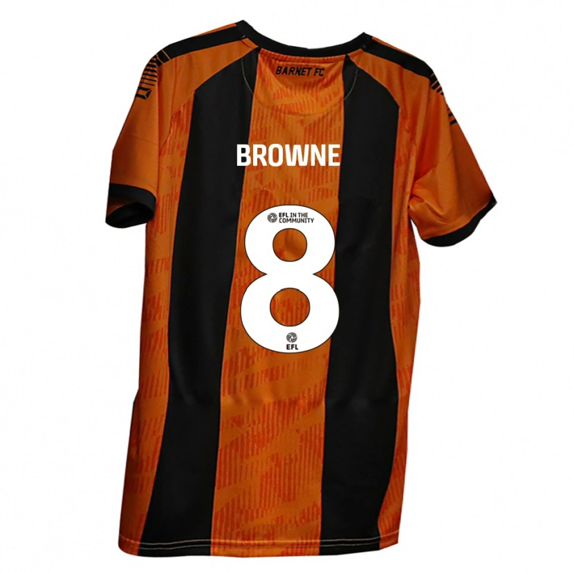 Danxen Homem Camisola Rhys Browne #8 Laranja Preto Principal 2025/26 Camisa Brasil