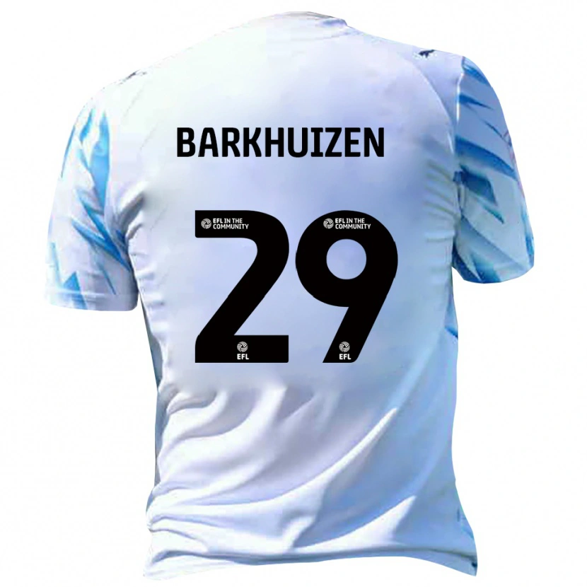Danxen Homem Camisola Tom Barkhuizen #29 Branco Azul Celeste Principal 2025/26 Camisa Brasil