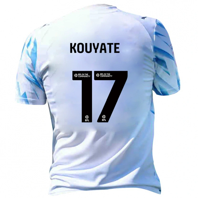 Danxen Homem Camisola Katia Kouyate #17 Branco Azul Celeste Principal 2025/26 Camisa Brasil