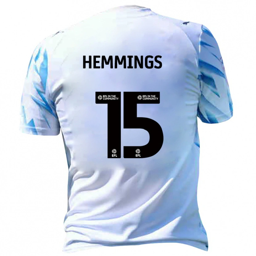 Danxen Homem Camisola Kane Hemmings #15 Branco Azul Celeste Principal 2025/26 Camisa Brasil