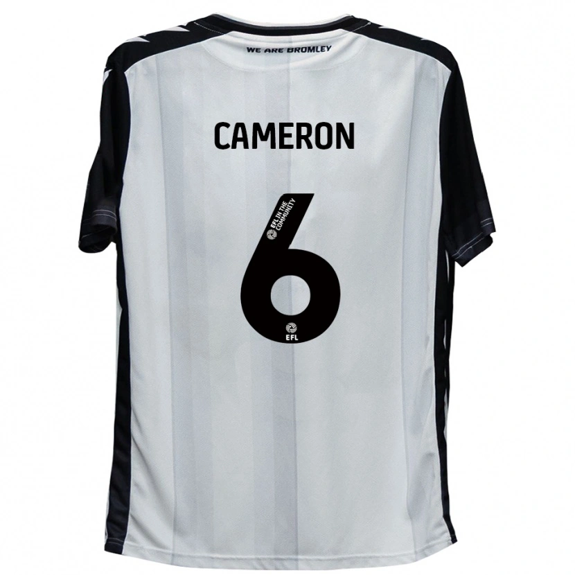 Danxen Homem Camisola Kyle Cameron #6 Branco Preto Principal 2025/26 Camisa Brasil