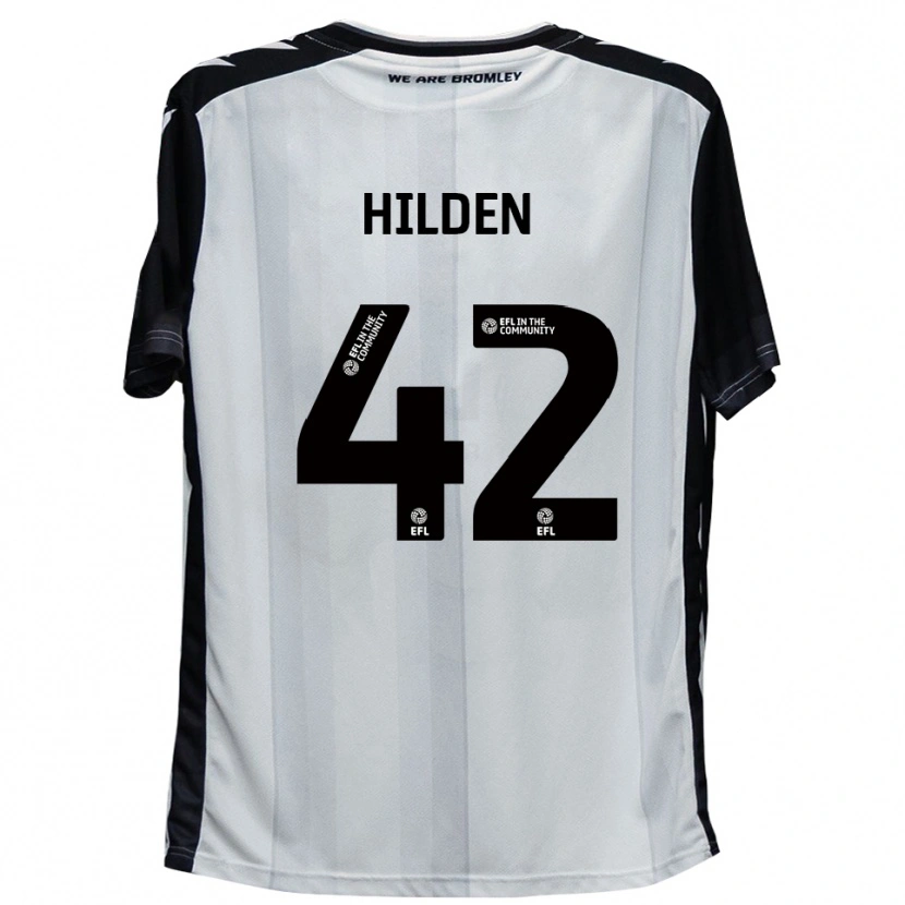 Danxen Homem Camisola Alfie Hilden #42 Branco Preto Principal 2025/26 Camisa Brasil