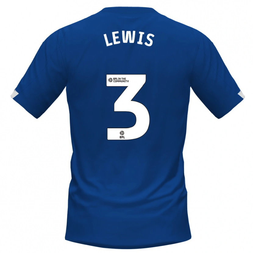 Danxen Homem Camisola Adam Lewis #3 Azul Branco Principal 2025/26 Camisa Brasil