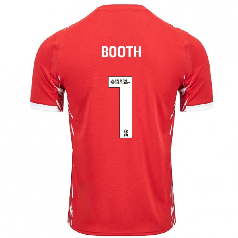 Danxen Homem Camisola Tom Booth #1 Vermelho Branco Principal 2025/26 Camisa Brasil