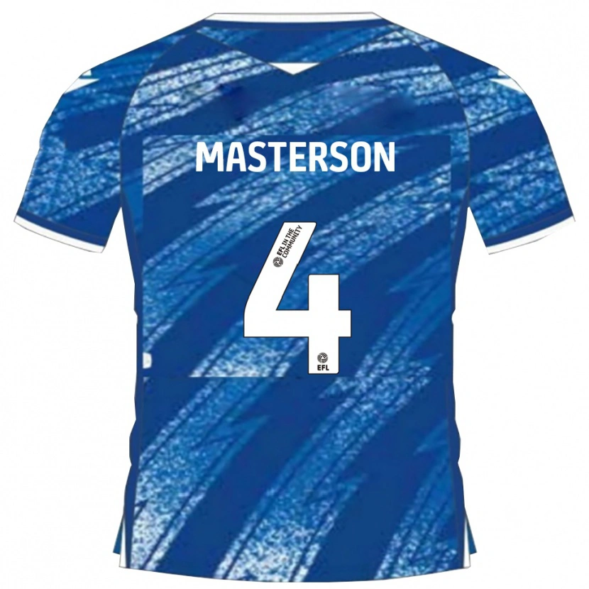 Danxen Homem Camisola Conor Masterson #4 Azul Branco Principal 2025/26 Camisa Brasil