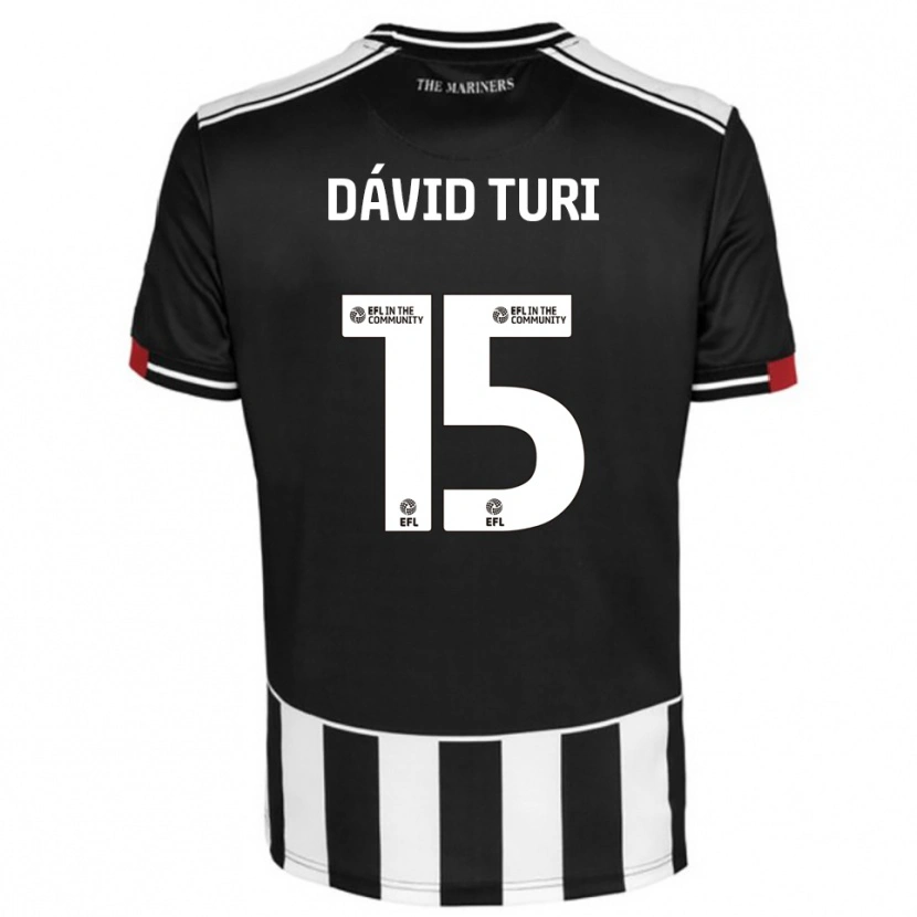 Danxen Homem Camisola Géza Dávid Turi #15 Preto Branco Vermelho Principal 2025/26 Camisa Brasil