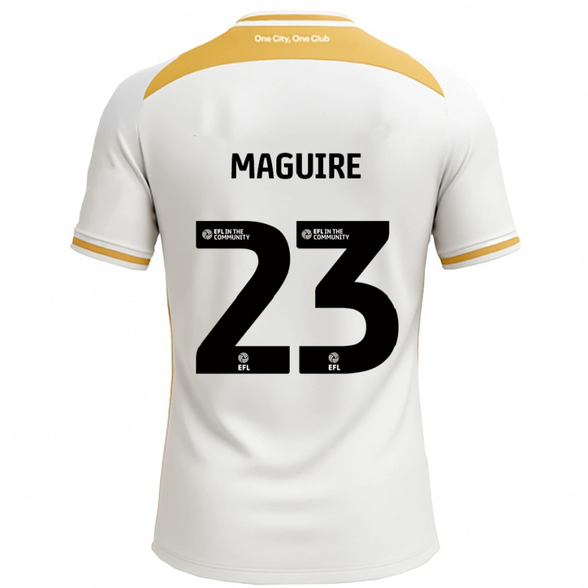 Danxen Homem Camisola Laurence Maguire #23 Branco Dourado Principal 2025/26 Camisa Brasil