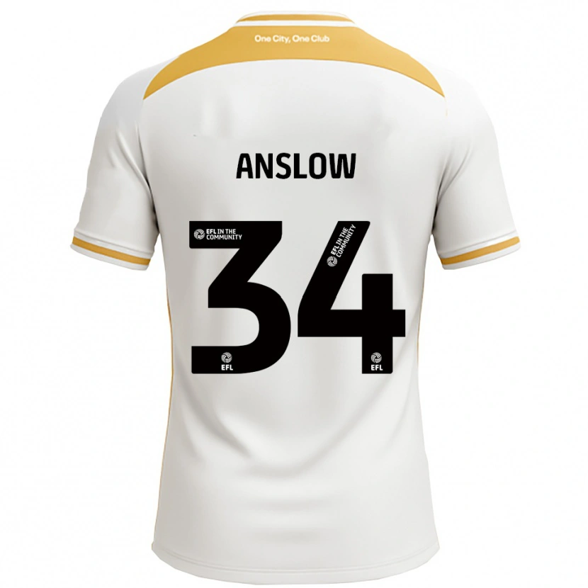 Danxen Homem Camisola Lauren Anslow #34 Branco Dourado Principal 2025/26 Camisa Brasil